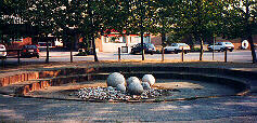 Der ehemalige Brunnen am Friedensplatz