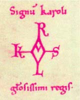 Herrschermonogramm Kaiser Karls des Großen